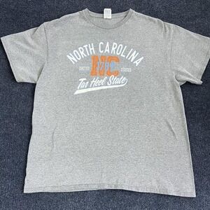 Y2K North Carolina Tar Heel State Shirt Mens XL Gray Delta Pro Weight Tee